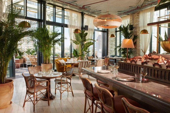 Seabird restaurant empty tables