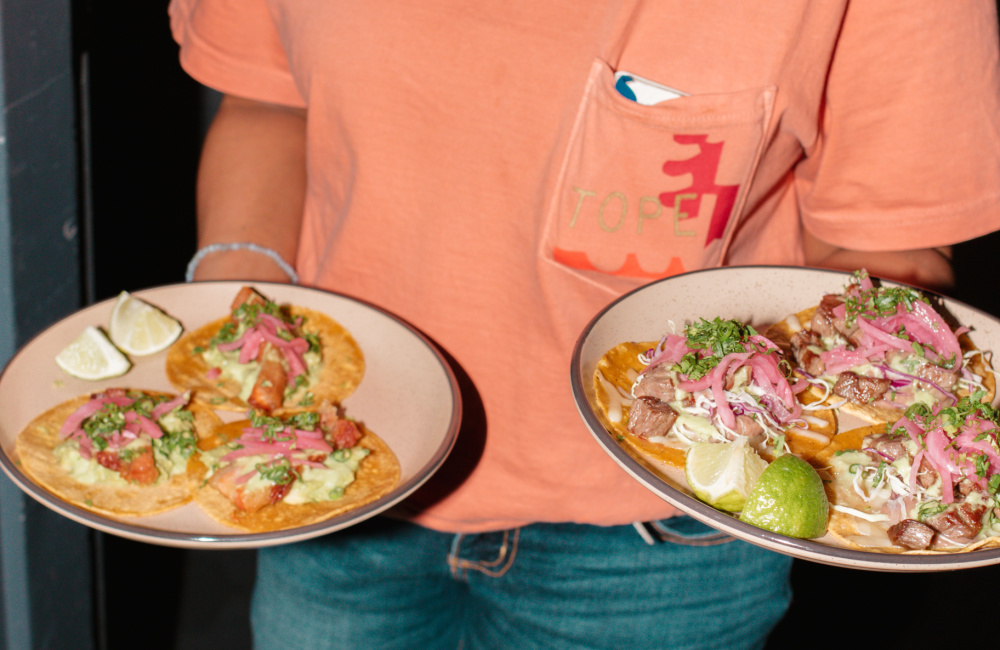 Taco platter at Tope