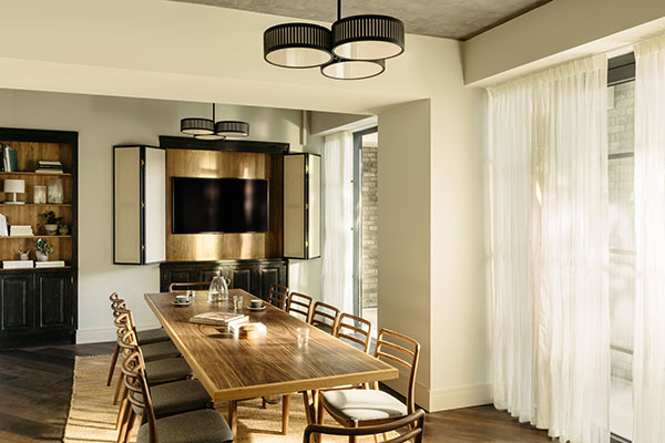 The Dining Room which has full length windows and lots of natural light