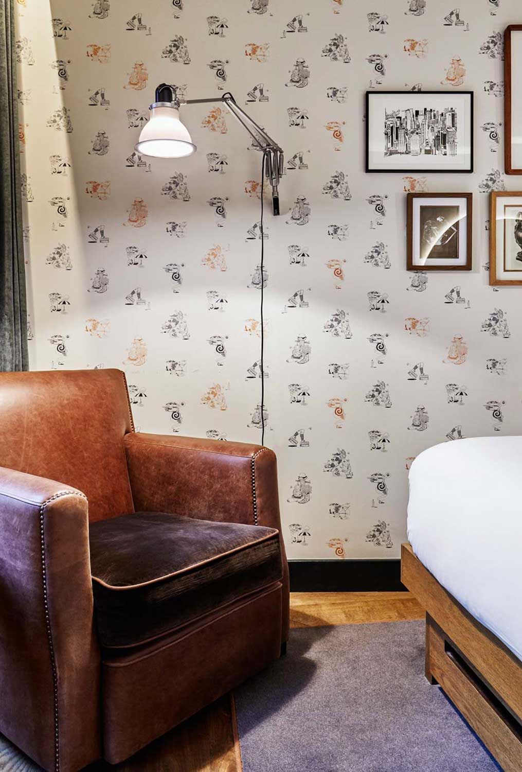 Chair and details in Holborn bedroom