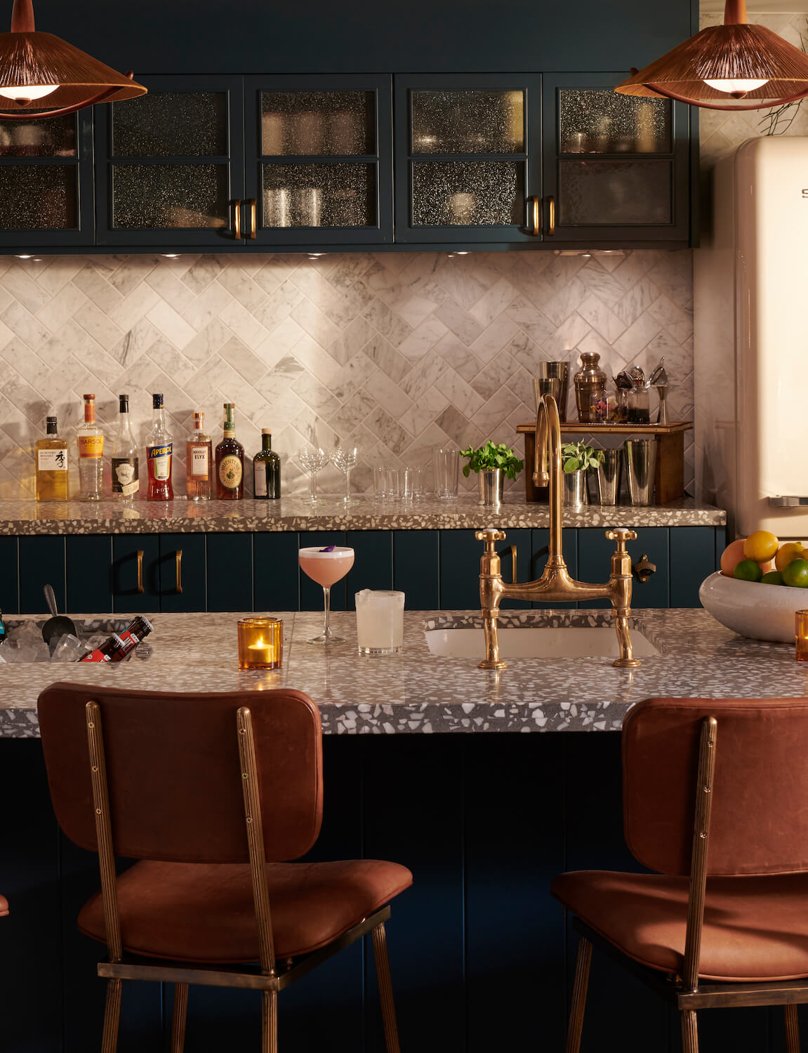 Evening set up for Southwark pantry kitchen