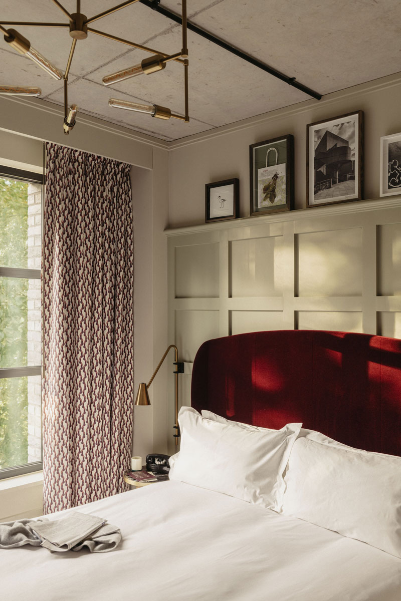 Bed in natural light in the hotel