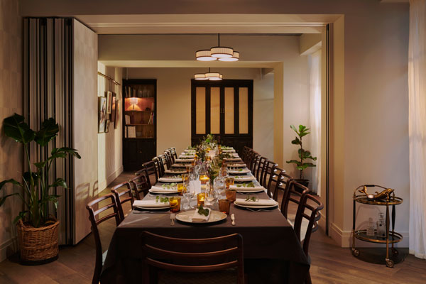 Living Room and Dining Room combined to make one big meeting space