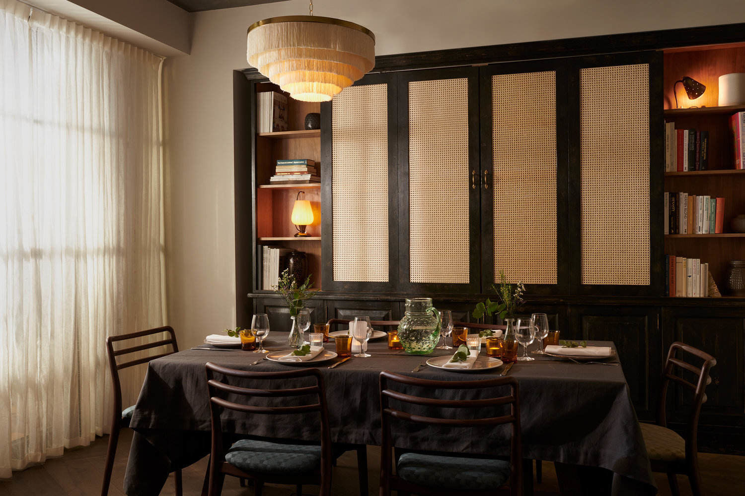 Library set up for private dining