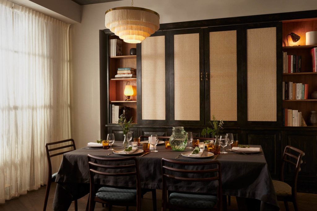 Library set up for private dining