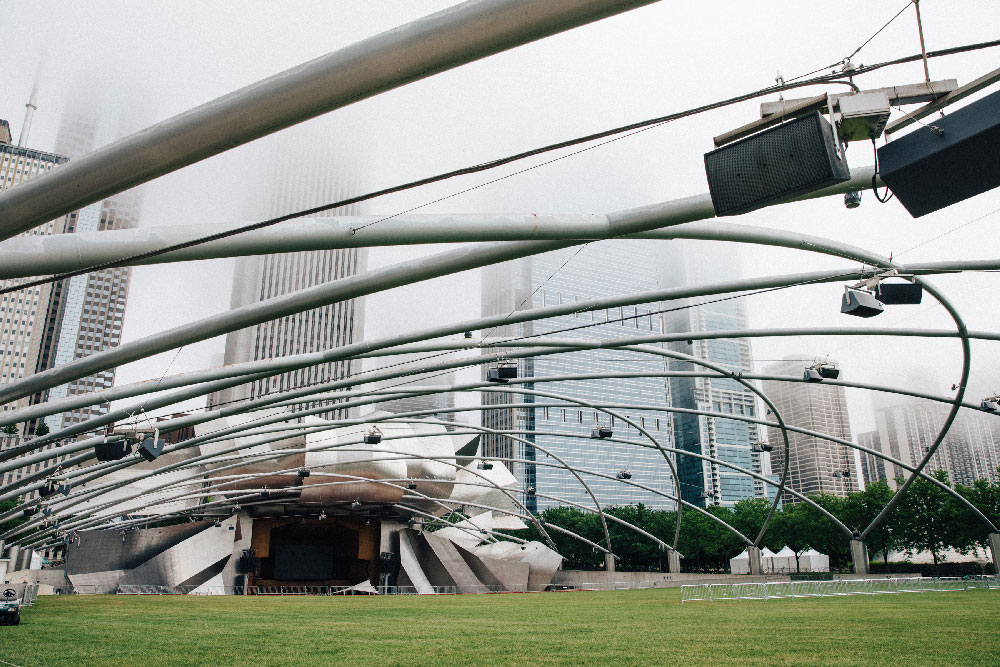A misty day in Millennium Park