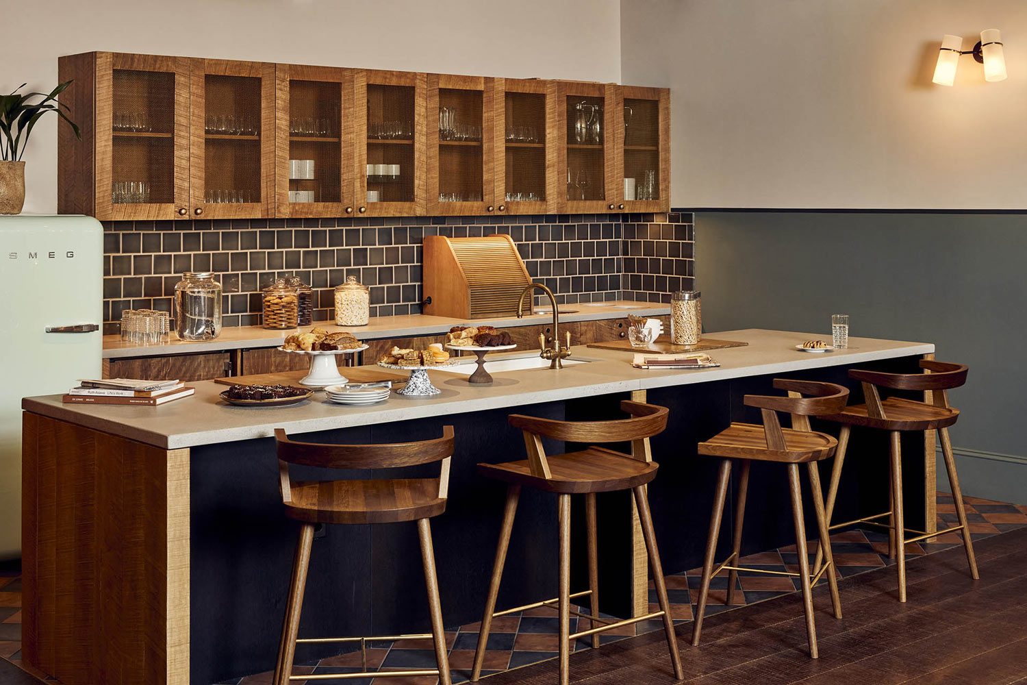 Shared pantry kitchen area in The Hoxton Chicago meetings space