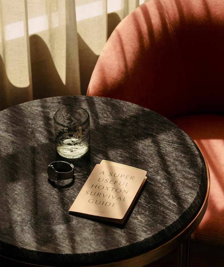 Hoxton Survival Guide on a table