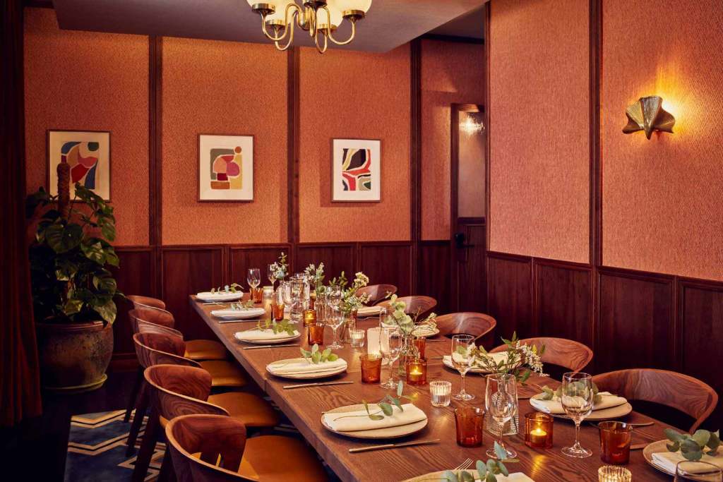 Dining Room set up for Private Dining event