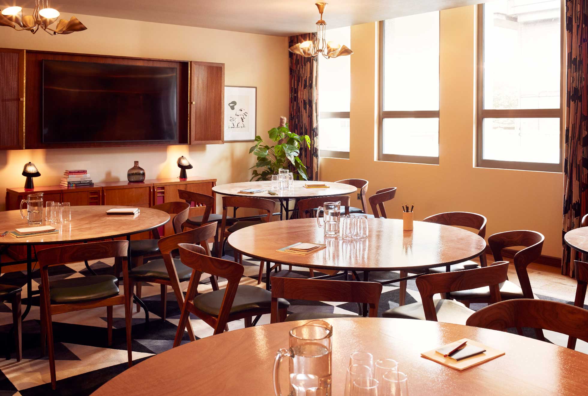 Cabaret layout in the Library meeting room