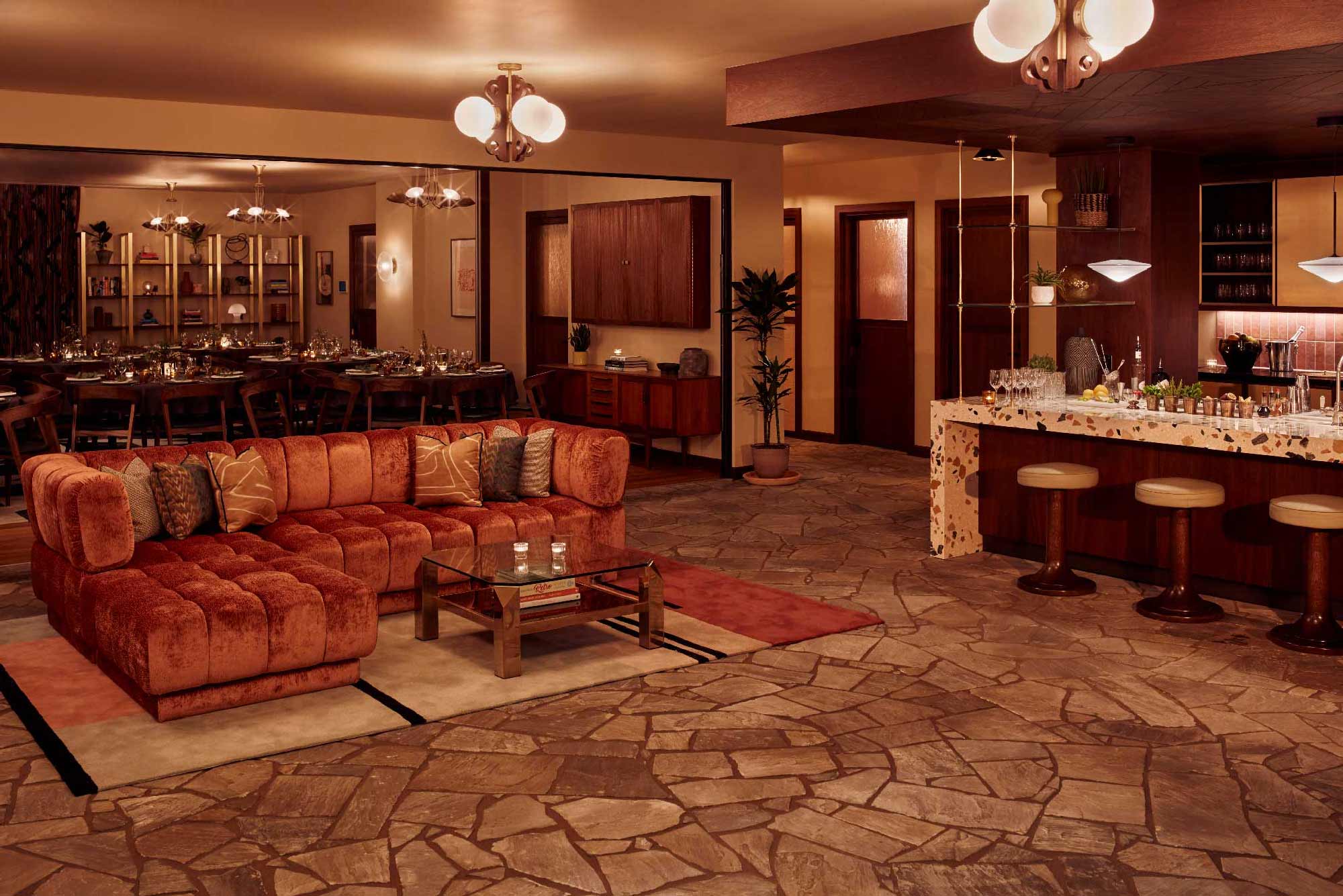 Living Room, Library and Pantry combined in one for an event