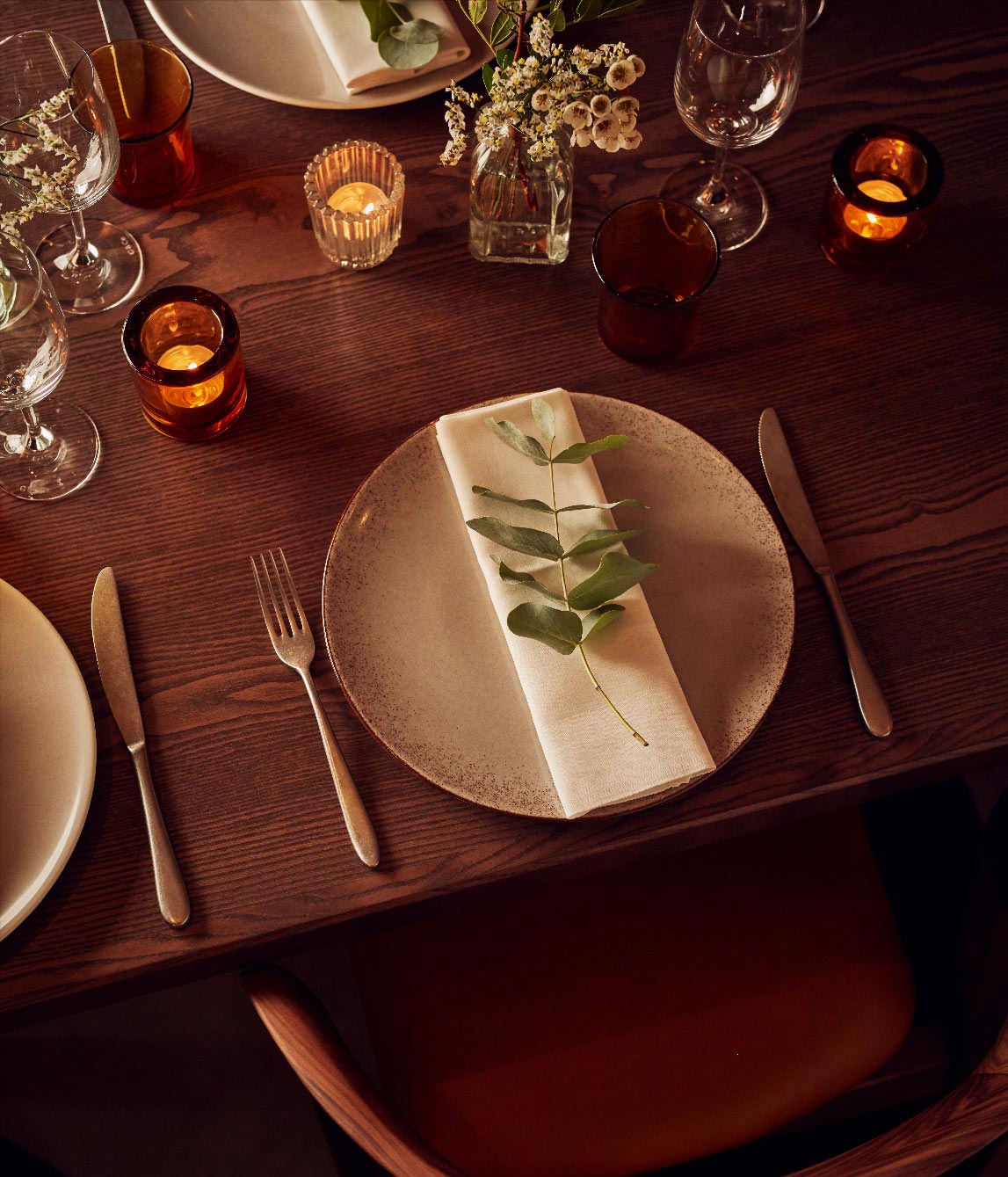 Place setting for private dining in Holborn