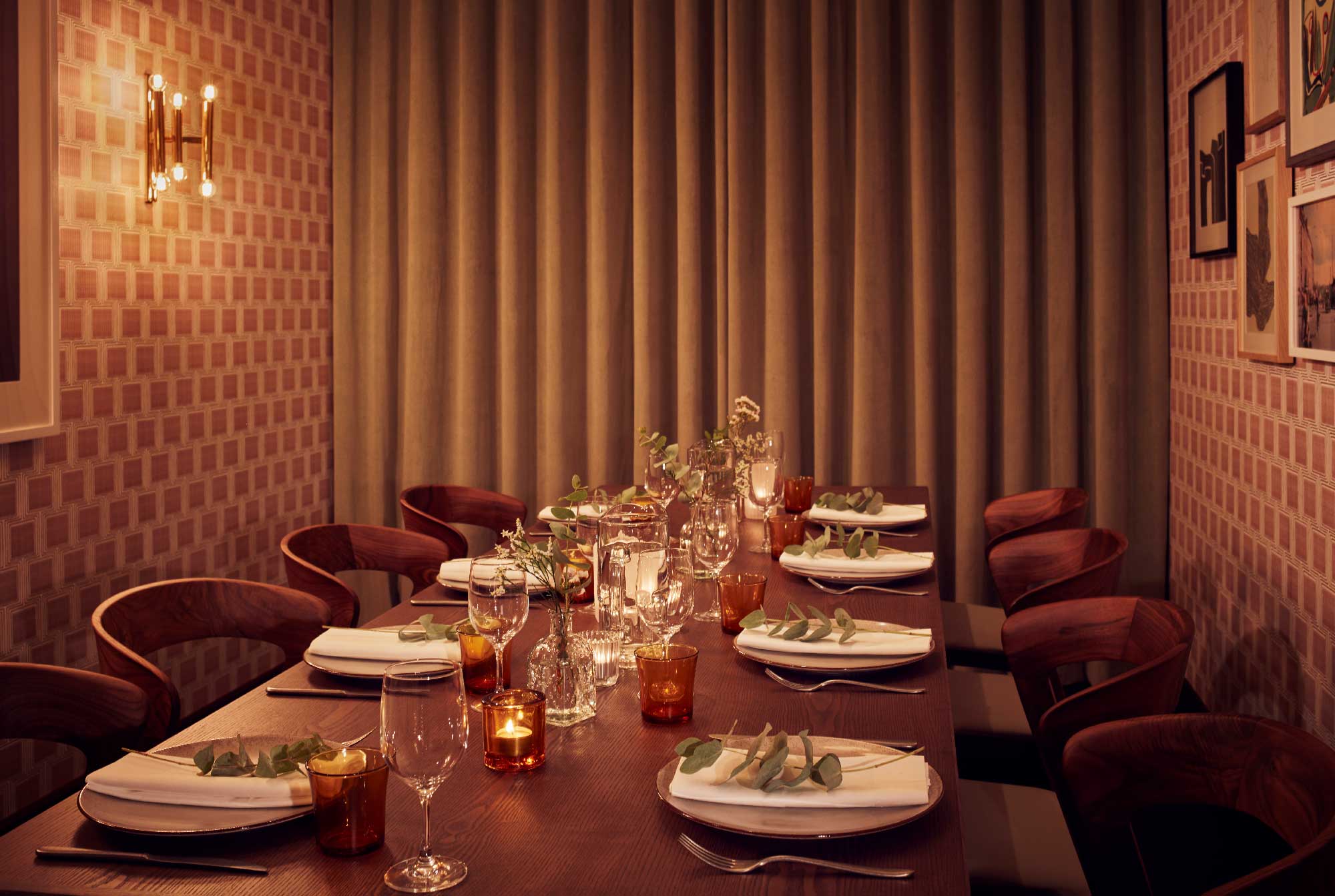 Study set up for Private Dining event