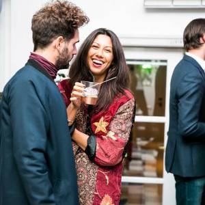 Happy party guests in The Hoxton Amsterdam