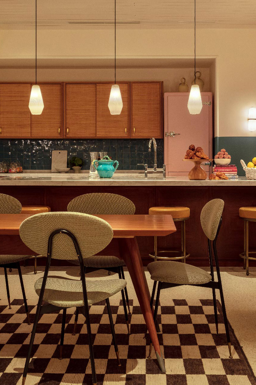 Pantry kitchen with pastries and fruit