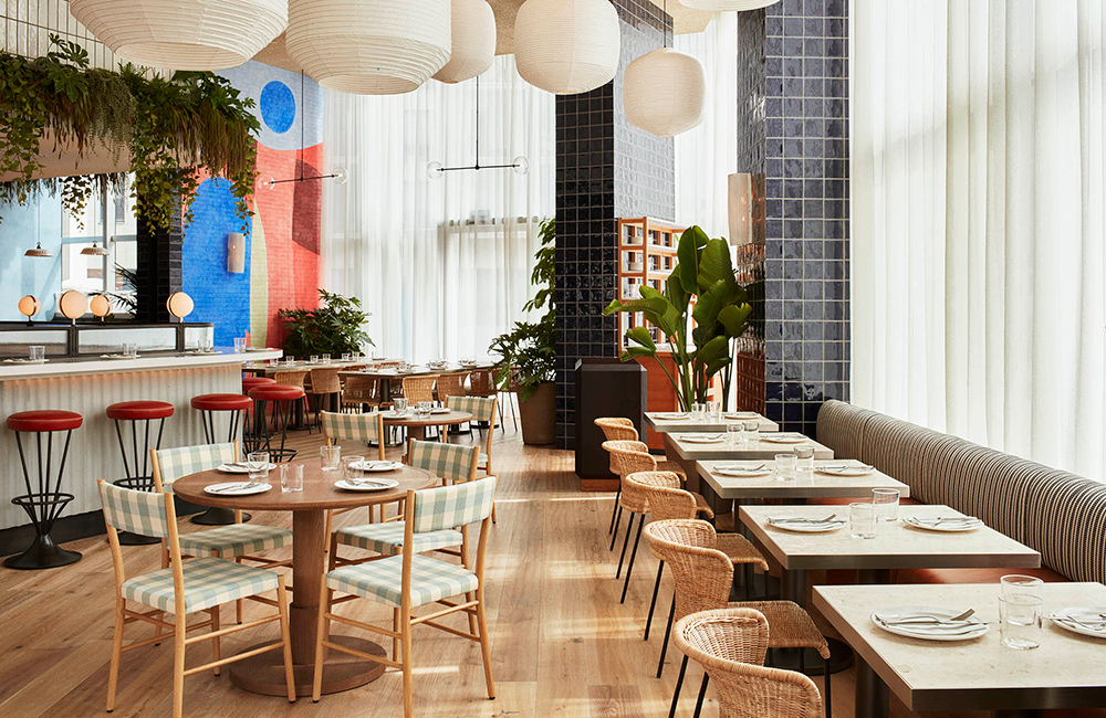 Ground floor restaurant with empty seating
