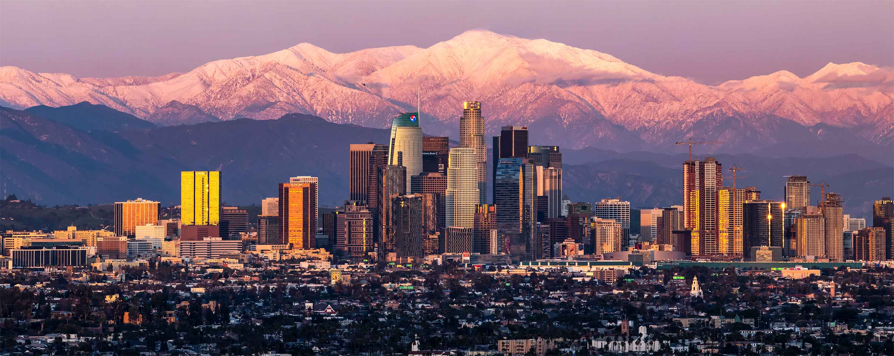 Los Angeles with Mount Baldie