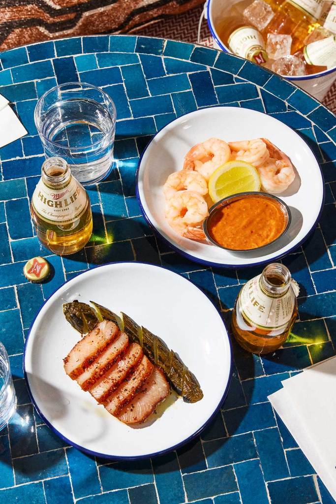 More delicious seafood served in sunlight.