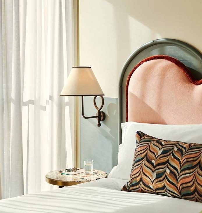 Bedroom at The Hoxton, Charlottenburg in Berlin.