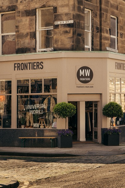 The exterior of the frontiers store.