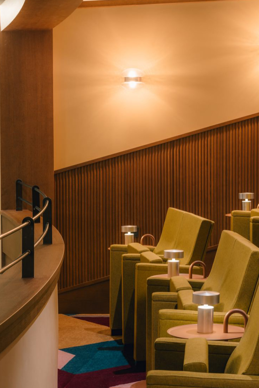 side view of the first row on the balcony.