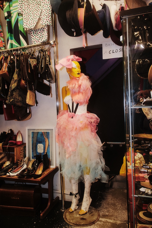 Photos by Ben Hickman. Mannequin with around shoes in retromania store. - The Localist, Hoxton Hotels.