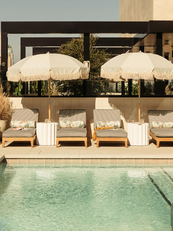 Rooftop pool in The Hoxton Downtown LA hotel