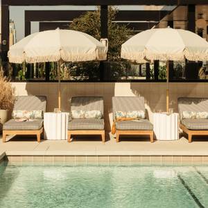 Rooftop pool in The Hoxton Downtown LA hotel